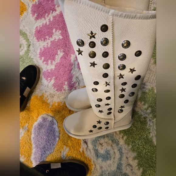 Australia Luxe Celebrity Stud Tall Boots In Winter White! Offers Considered - Picture 6 of 17
